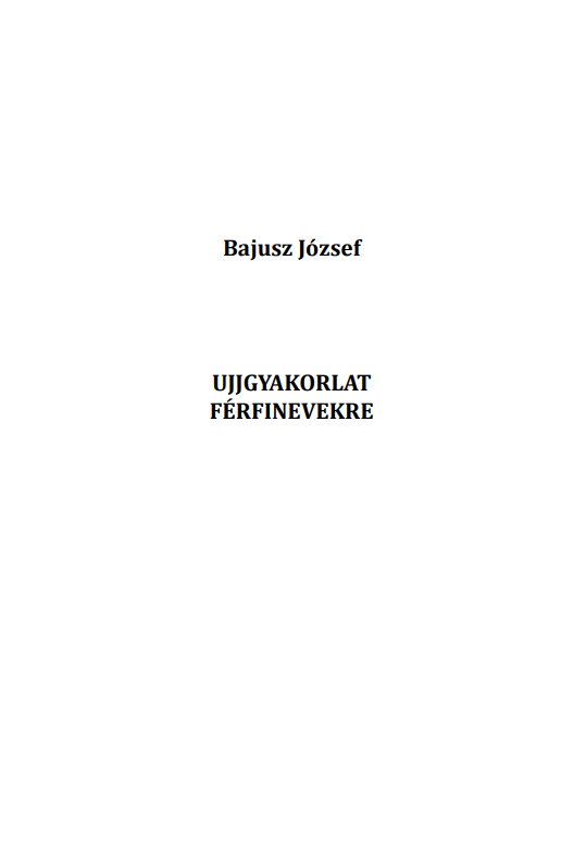 Ujjgyakorlat férfinevekre